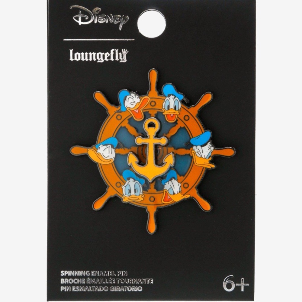 Loungefly Disney Donald Duck Mood Wheel Spinner Enamel Pin Hot Topic